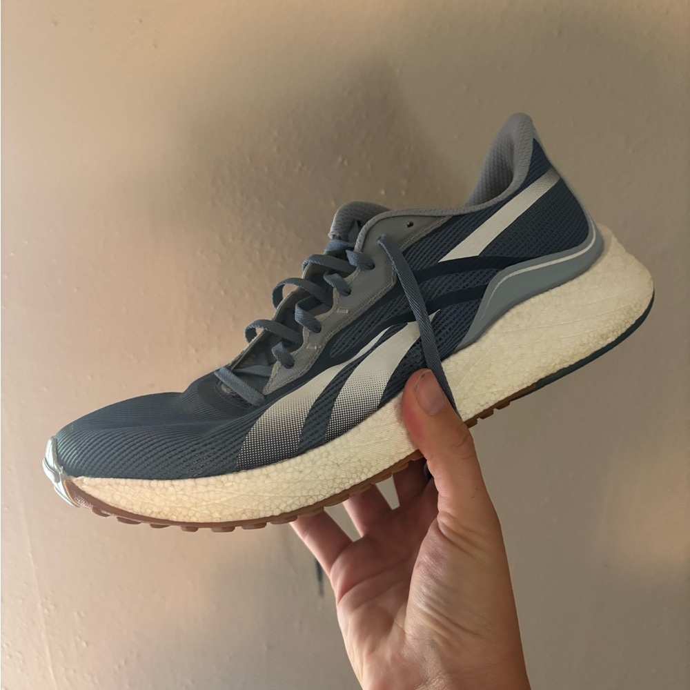 Reebok Blue and White Athletic Shoes with Classic Design